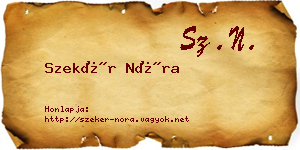 Szekér Nóra névjegykártya